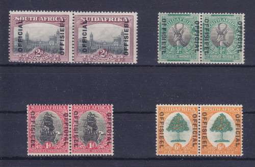 SOUTH AFRICA 1928-29 OFFICIALS MM  SACC 5, 8, 9, 10   CV R285