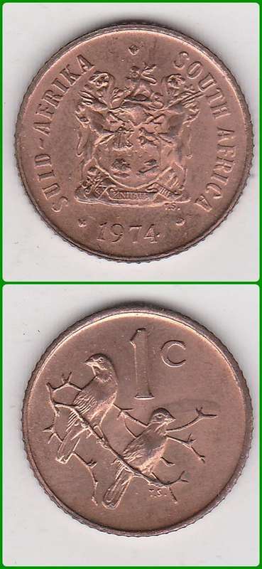 SOUTH AFRICA - 1974 - 1 CENT - UNC COIN