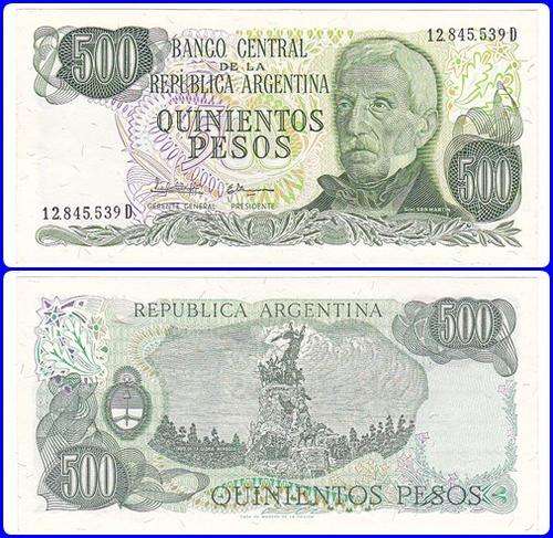 ARGENTINA - PIC#: 303c - ND(1977-82) - 500 PESOS - UNC NOTE