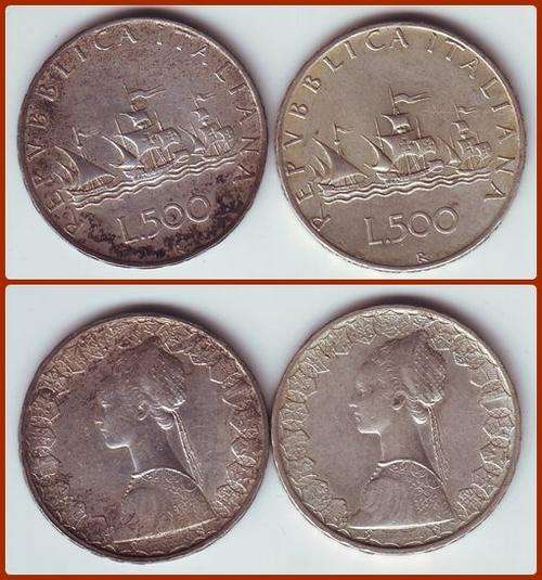 ITALY 500 LIRE -  18.37 GRAMS PURE SILVER