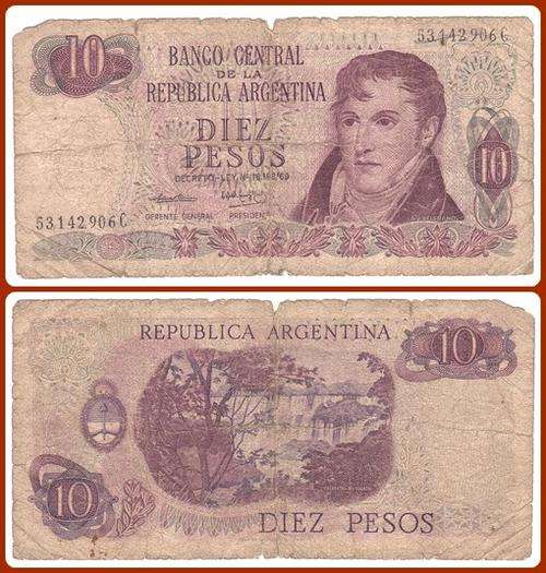ARGENTINA - 10 PESO NOTE