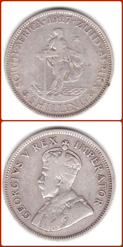 UNION - 1927 - 1 SHILLING - VG COIN
