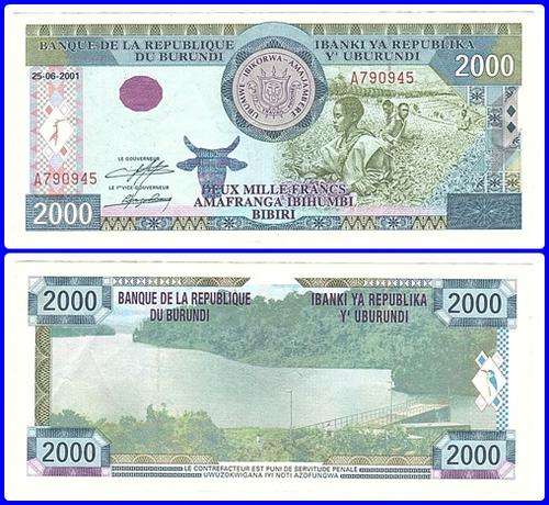 BURUNDI - 2000 FRANCS