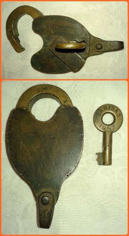 SAR/SAS - 1961 HAND MADE SHUNTERS LOCK - WITH 1957 KEY