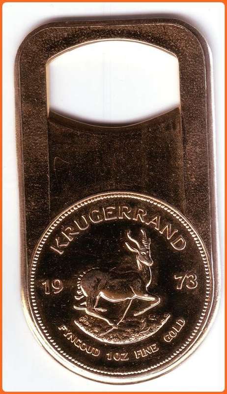 KRUGERRAND BOTTLE OPENER (NOT GOLD)