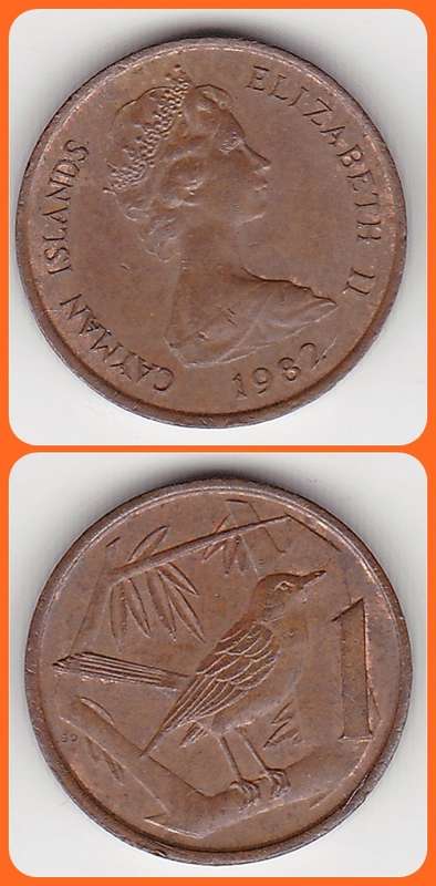 CAYMAN ISLANDS - 1982 - 1 CENT - XF COIN