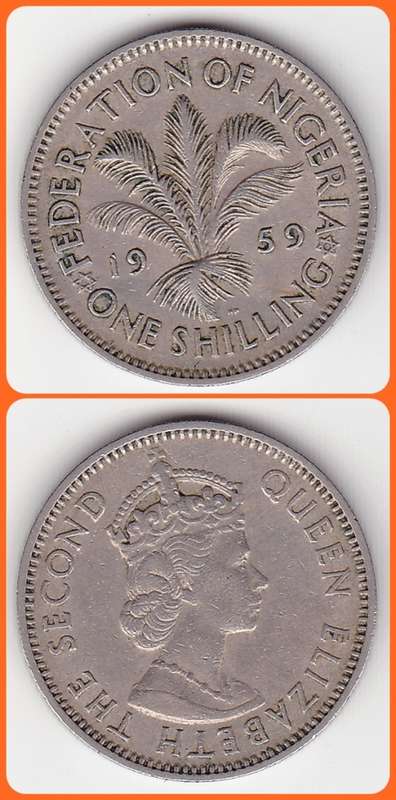 NIGERIA - 1959 - 1 SHILLING - VF COIN