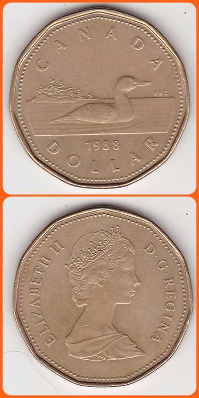 CANADA - 1988 - 1 DOLLAR - KM# 157 - VF/XF COIN