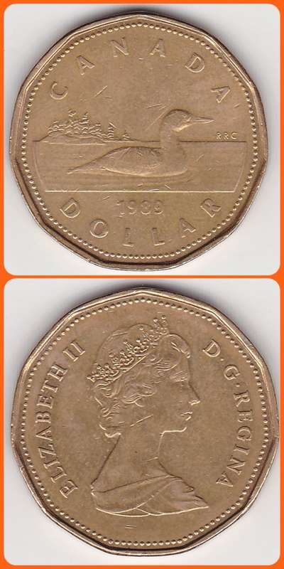 CANADA - 1989 - 1 DOLLAR - KM# 157 - VF/XF COIN
