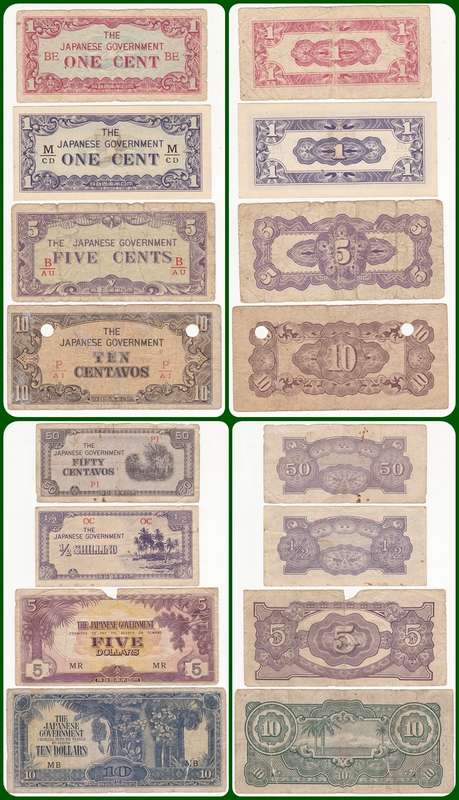 JAPANESE WWII OCCUPATION NOTES - BURMA, MALAYA, PHILIPPINES ETC.