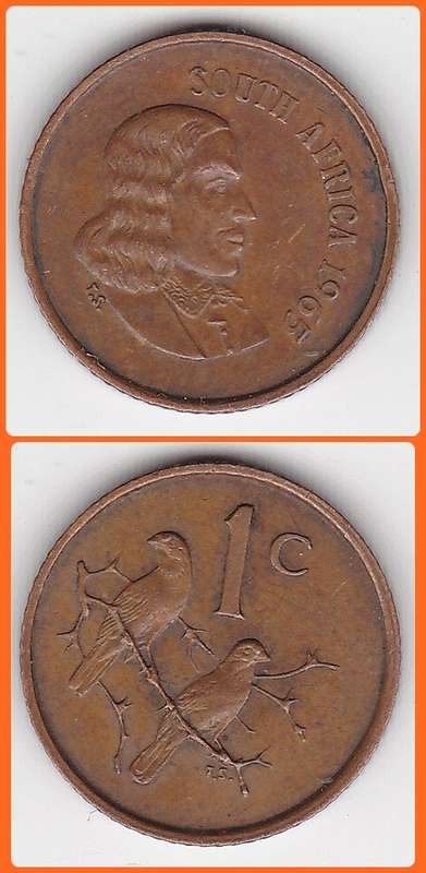 RSA - SCARCE - 1965 ENGLISH ONE CENT- CIRCULATED COIN - 1180 MINTAGE (REST ALL PROOF)