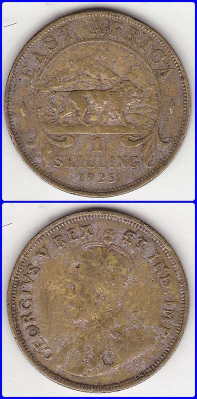 EAST AFRICA - 1925 - 1 SHILLING - KM# 21 - 7.7759g 0.25 SILVER