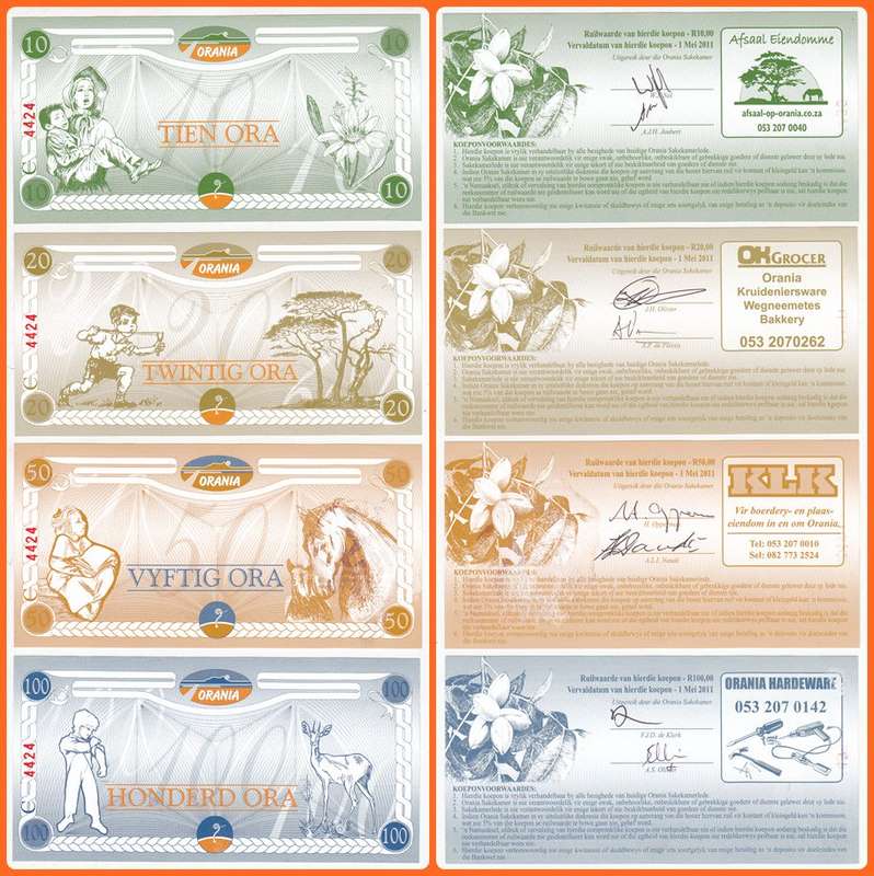 ORANIA - SPECIAL UNC ORA SET - C SERIES - ALL NUMBERED 4424