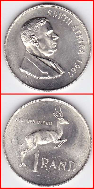 CRAZY R1 - SA - UNC - 1967 E - 1 RAND - SILVER