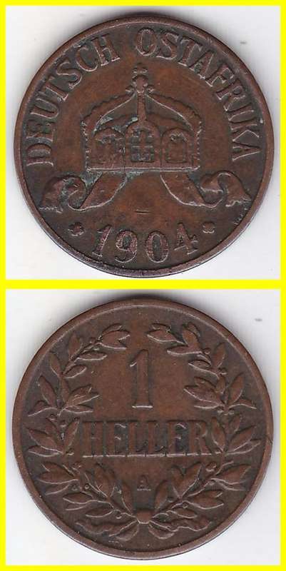 DOA - GERMAN EAST AFRICA - 1904 A - 1 HELLER - YOU JUDGE