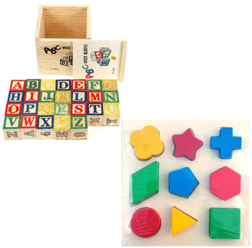 ABC Wooden Blocks + Free Gift