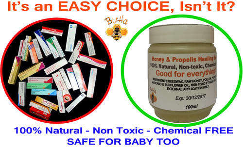 BeesWax Honey and Propolis Healing Balm 300ml (3 x 100ml Bottle)
