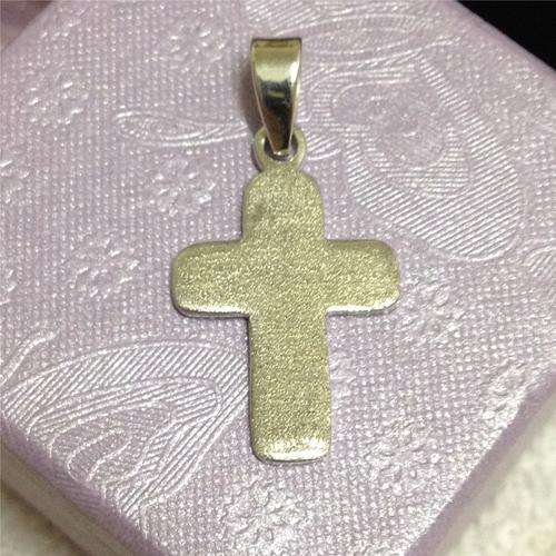 Sterling Silver Frosted Cross Pendant