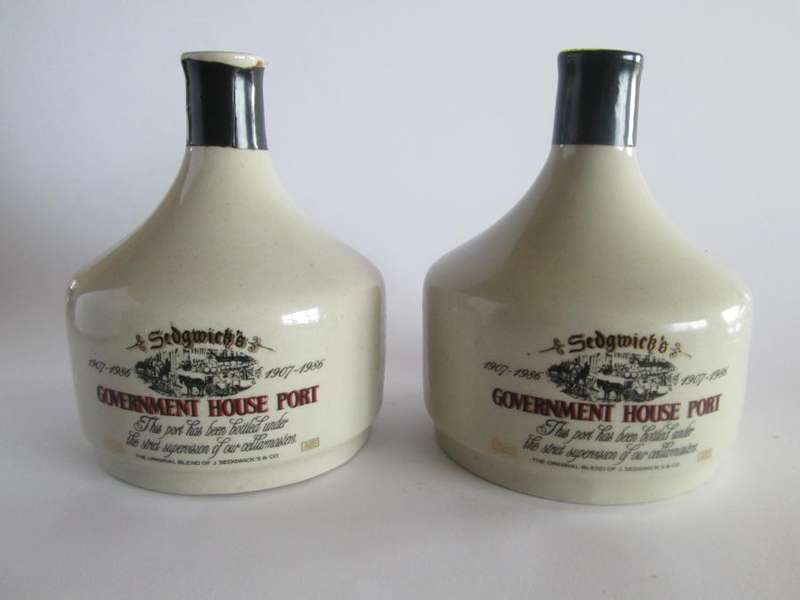 Sedgwick Government House Port ceramic bottle