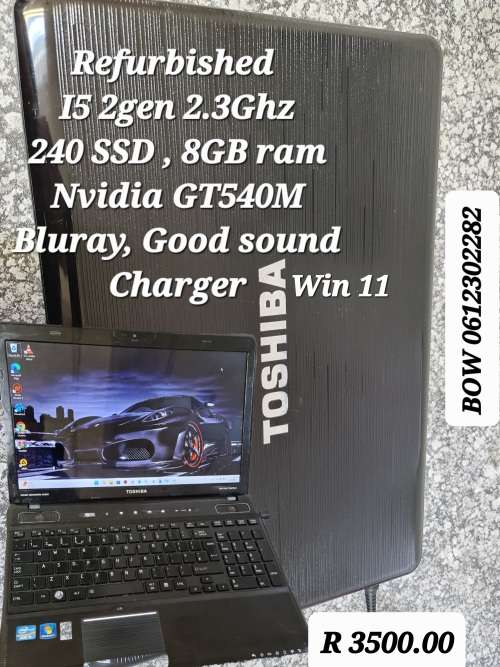 Toshiba Satellite P750, Nvidia GT540M,  Intel i5-2410M@2.3Ghz, 8Gb RAM, 240GB SSD, New Battery