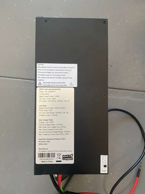 Mecer SolarMax 1200VA 1000W 12V Eco-Inverter - Harness the Power of the Sun for Sustainable Energy