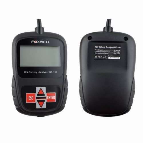 FOXWELL BT100 PRO 6-12V CAR BATTERY TESTER FOR FLOODED/AGM/GEL
