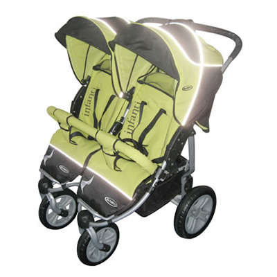 Bambino Infanti Twin Jogger (Green and Black)