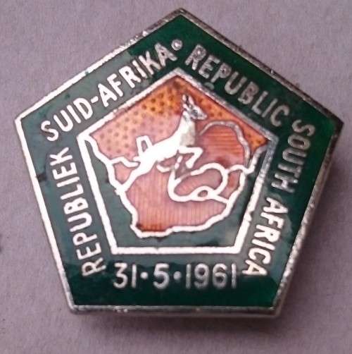 Commemorative Lapel Pin - Declaration of South African Republic 1961
