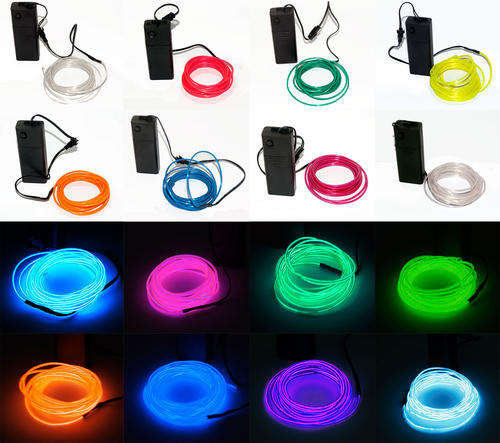 el wire, glow wire, light up cable, 3 metre, aqua