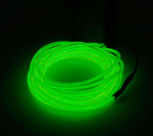 el wire glowing lime green