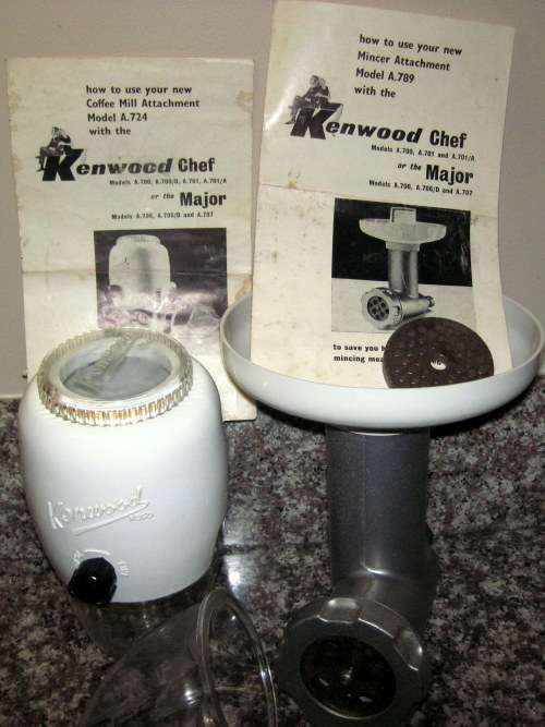 Kenwood Chef Accessories: Coffee Grinder & Meat Mincer Attachments