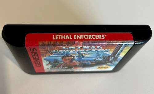 Lethal Enforcers Sega 16bit cartridge and light gun - untested