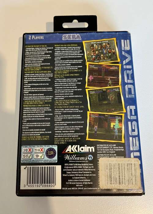 Mortal Kombat 3 Sega Mega drive 16bit cartridge