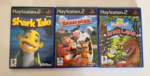 PlayStation 2 games - Shark Tale, Barnyard and Clever Kids Dino Land
