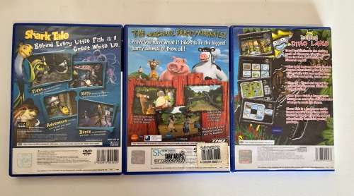 PlayStation 2 games - Shark Tale, Barnyard and Clever Kids Dino Land
