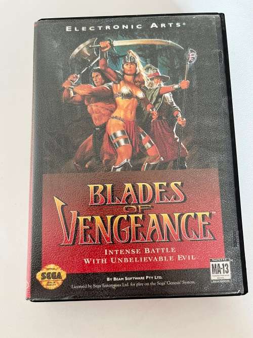 Sega Genesis game - Blades of Vengeance 16bit cartridge CIB