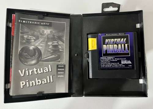 Sega Mega Drive game - Virtual Pinball 16bit cartridge CIB