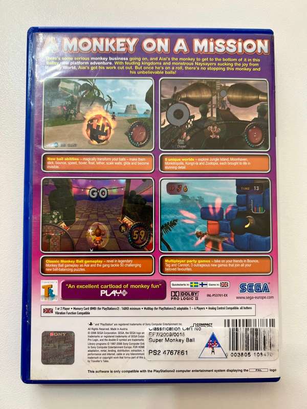 Super monkey ball Adventure for PS2