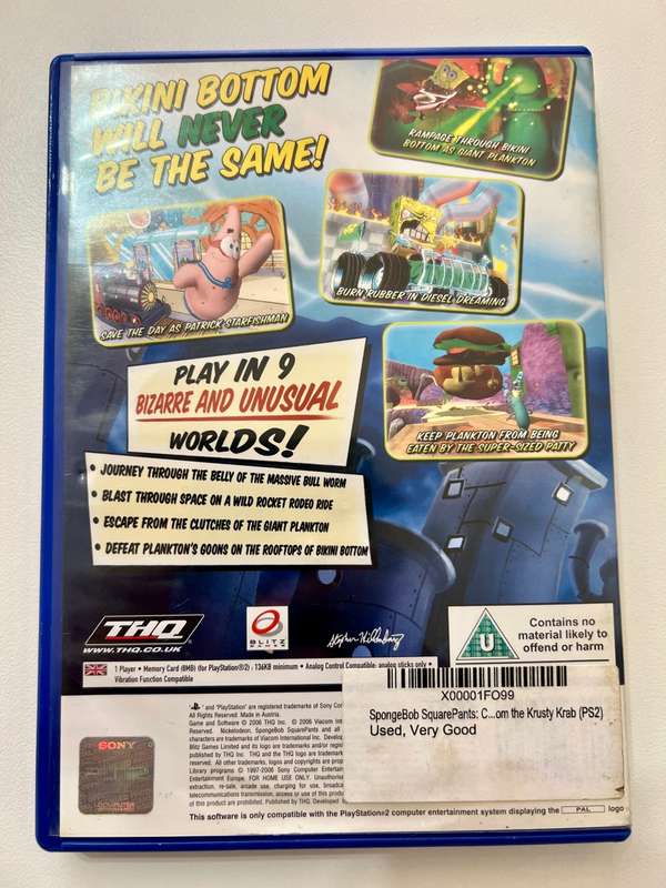Spongebob Squarepants Creature from the Krusty Krab for PS2