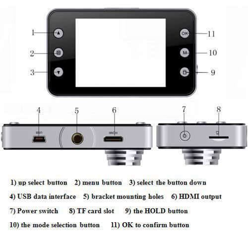 Vehicle Car Blackbox DVR Camcorder 2.4 inch TFT (Full HD 1080)
