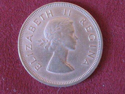 Suid Afrika 1953 South Africa 1 PennyElizabeth II Regina Bronze Coin