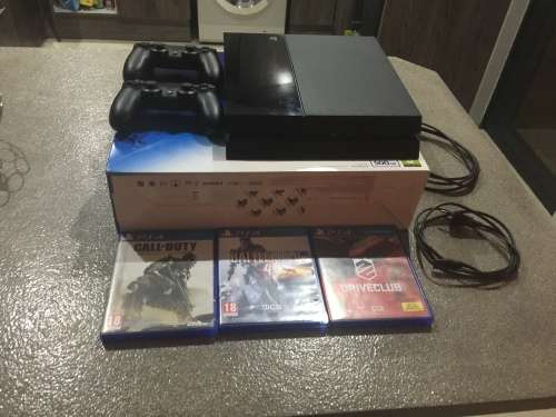 PS4 500GB With 3 Games and 2 Remotes
