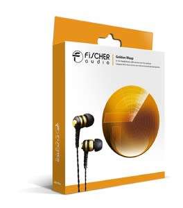 Fischer Audio Golden Wasp In-Ear Headphone with In-Line Multifunction Remote and Microphone