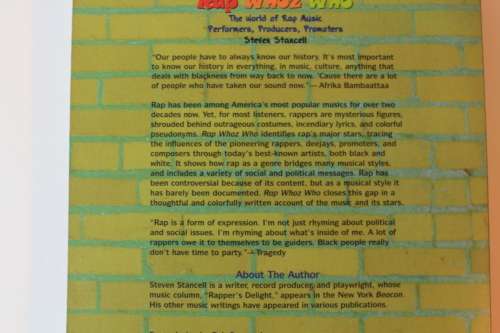 Rap Whoz Who - Softcover - Steven Stancell - 1996