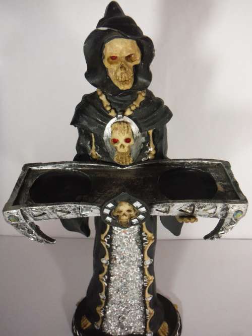 Large Death Figurine (40 cm tall) with candle holder *collection only*