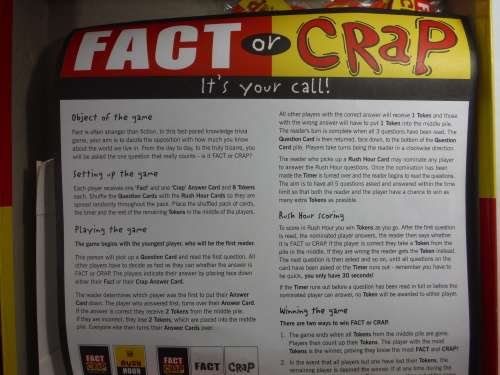 Fact or Crap Trivia Game - Prima Toys