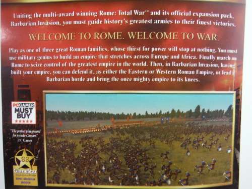 Rome Total War : Gold Edition with Barbarian Invasion Expansion Pack PC:DVD ROM