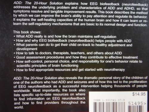 Pair of ADHD Books - Dr Bob's Guide to Stop ADHD in 18 Days and ADD : The 20-Hour Solution