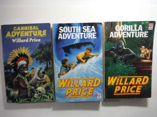 Three Willard Price Adventure Books - Cannibal/Gorilla/South Sea Adventure