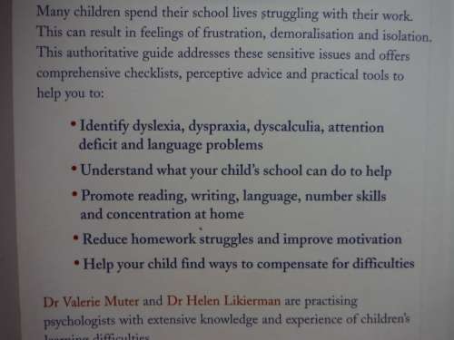 Dyslexia - Paperback - Dr Valerie Muter and Dr Helen Likierman